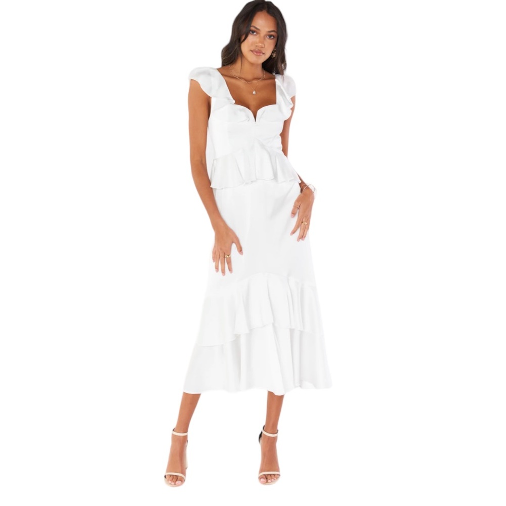 Show Me Your MuMu White Midi Dress